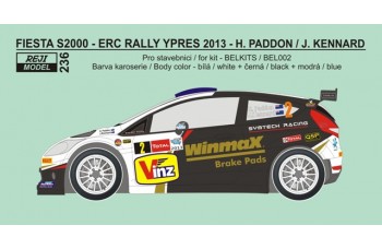 Decal – Ford Fiesta S2000 - ERC Rallye Ypres 2013 – Paddon / Kennard